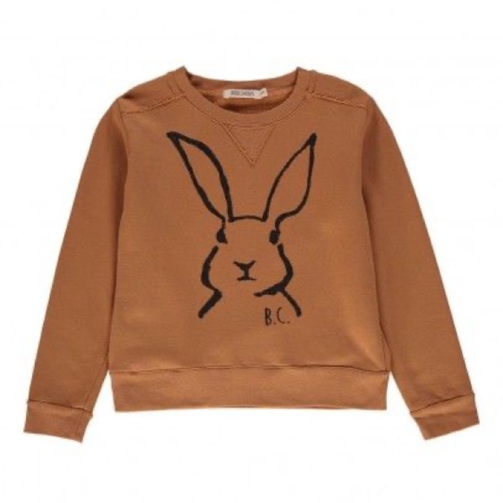 Rare Bobo Choses Tan Bunny Sweatshirt sz 4-5Y